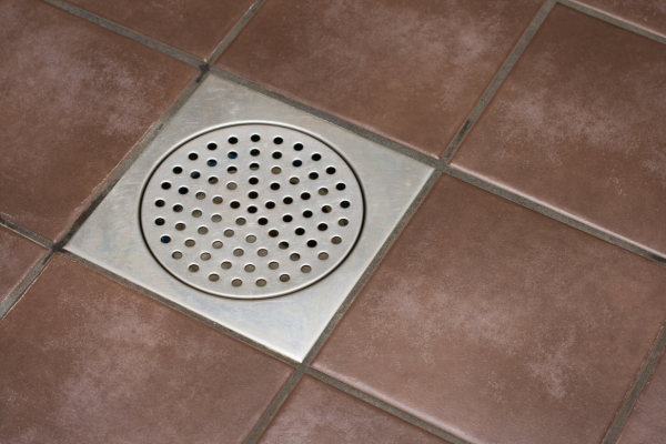 Regular drain in a custom tile shower Regular drain in a custom tile shower