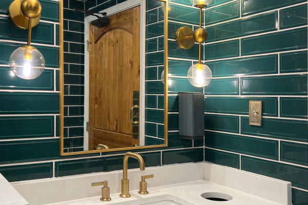 Green subway tile Green subway tile